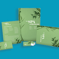 Assorted printed marketing materials for a small business